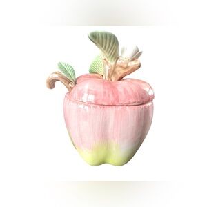 Fitz and Floyd Apple Ceramic Condiment Jar